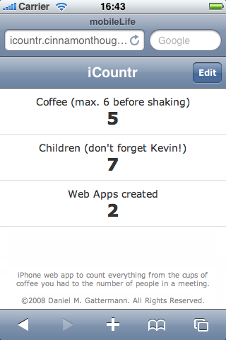 iCountr screenshot