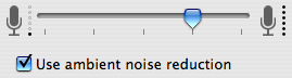 Ambient Noise Reduction option in Mac OS X 10.4.8